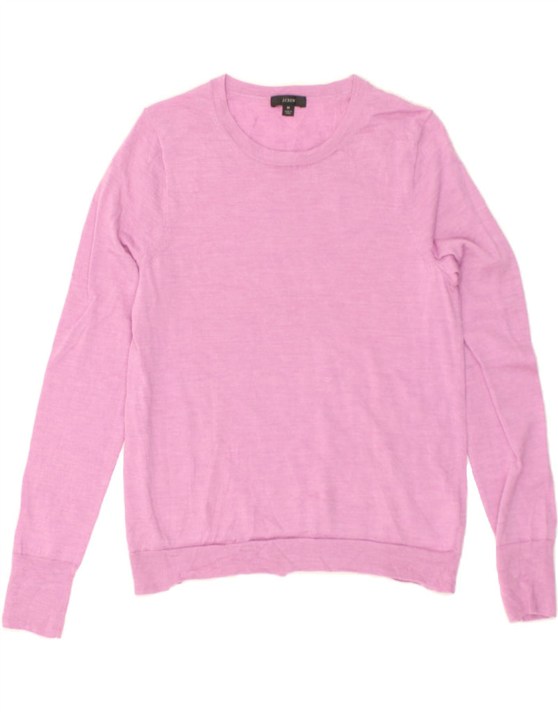 J. CREW Womens Crew Neck Jumper Sweater UK 14 Medium Pink Wool | Vintage J. Crew | Thrift | Second-Hand J. Crew | Used Clothing | Messina Hembry 