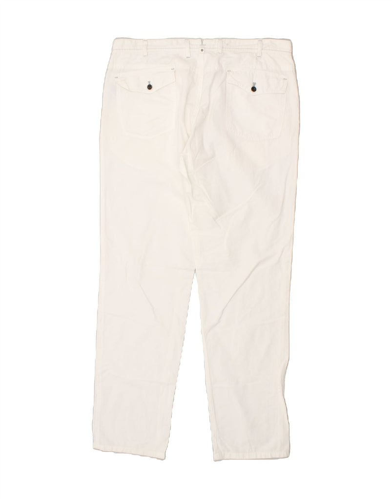 MASSIMO DUTTI Mens Straight Chino Trousers EU 48 Medium W38 L34  White | Vintage Massimo Dutti | Thrift | Second-Hand Massimo Dutti | Used Clothing | Messina Hembry 