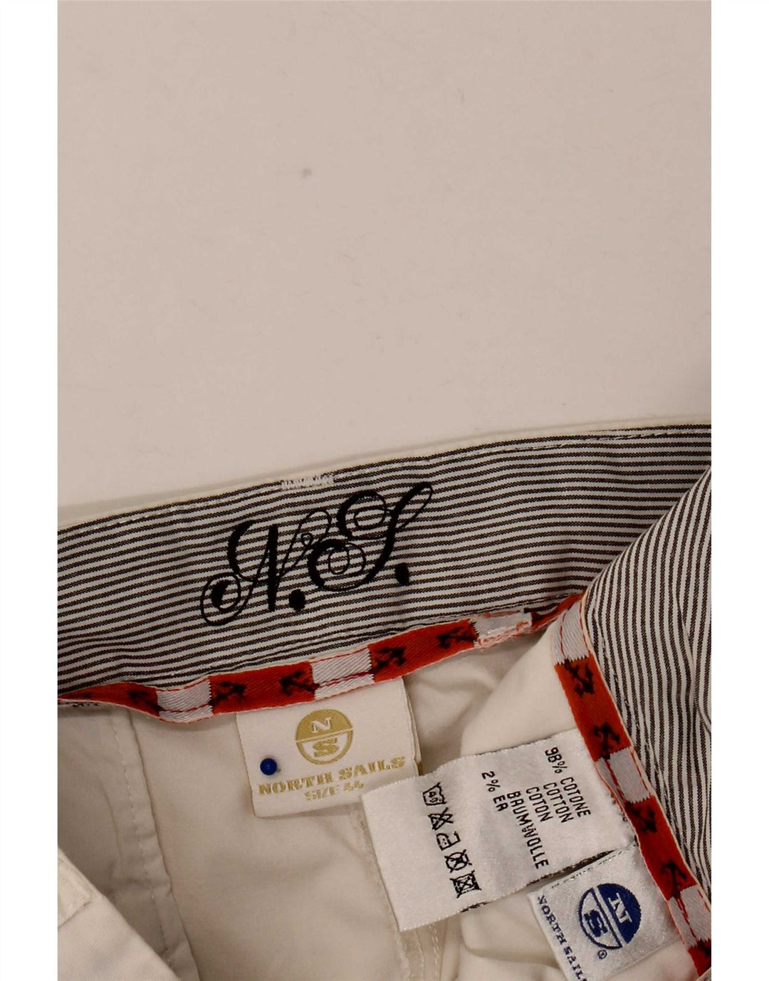 North Sails Womens Straight Chino Trousers IT 44 Medium W32 L25 White