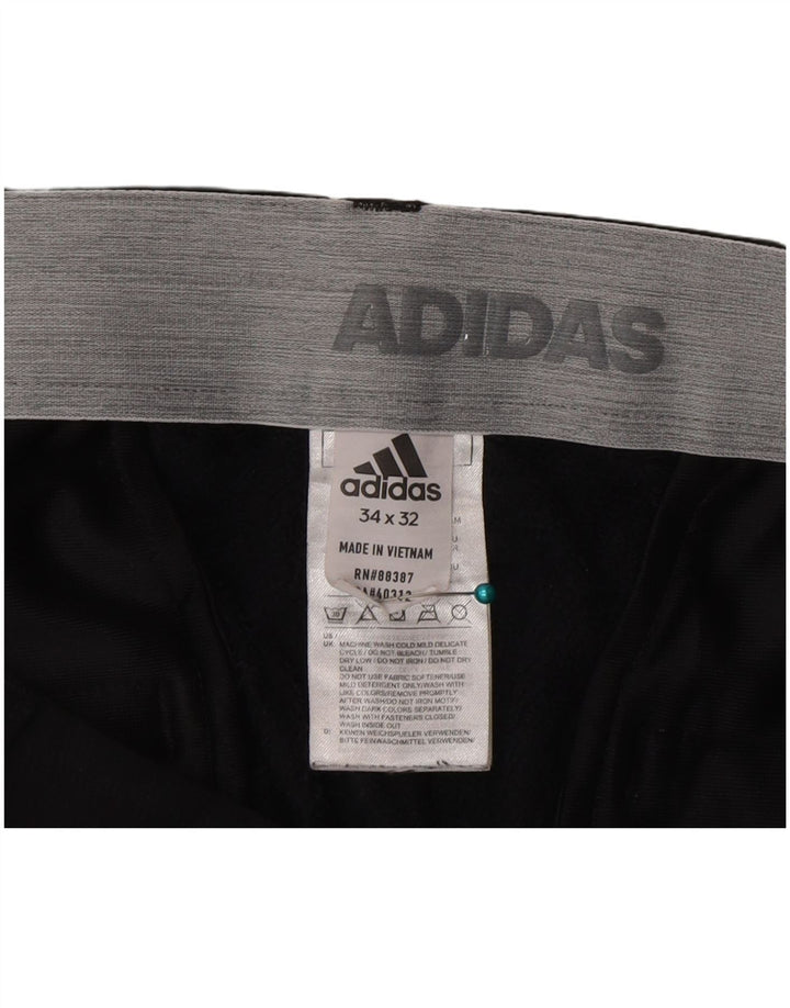 Adidas Mens Slim Chino Trousers  W34 L32 Black Polyester