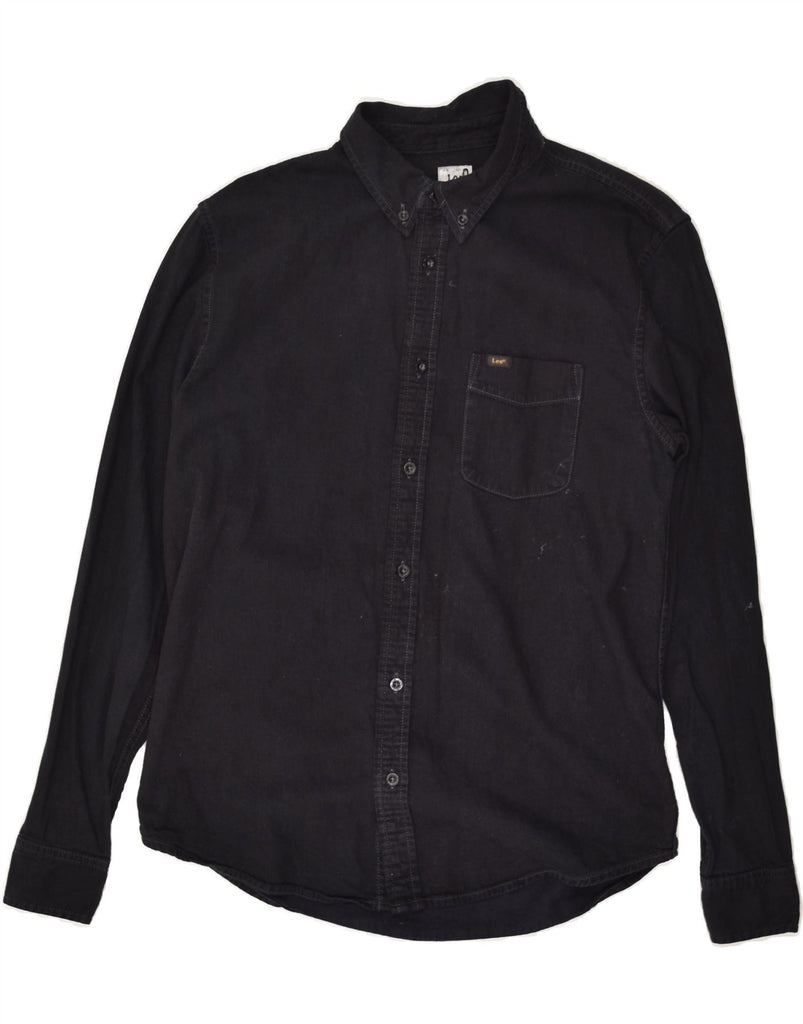 LEE Mens Shirt Medium Black Cotton | Vintage Lee | Thrift | Second-Hand Lee | Used Clothing | Messina Hembry 