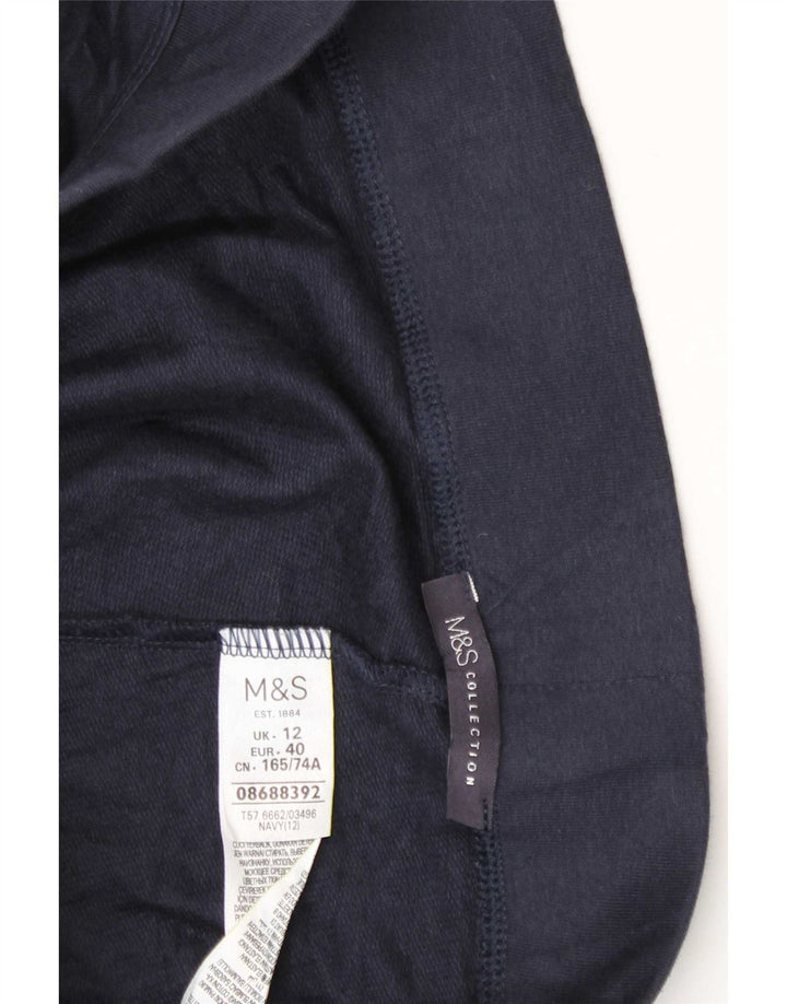 Marks & Spencer Womens Capri Tracksuit Trousers UK 12 Medium Navy Blue