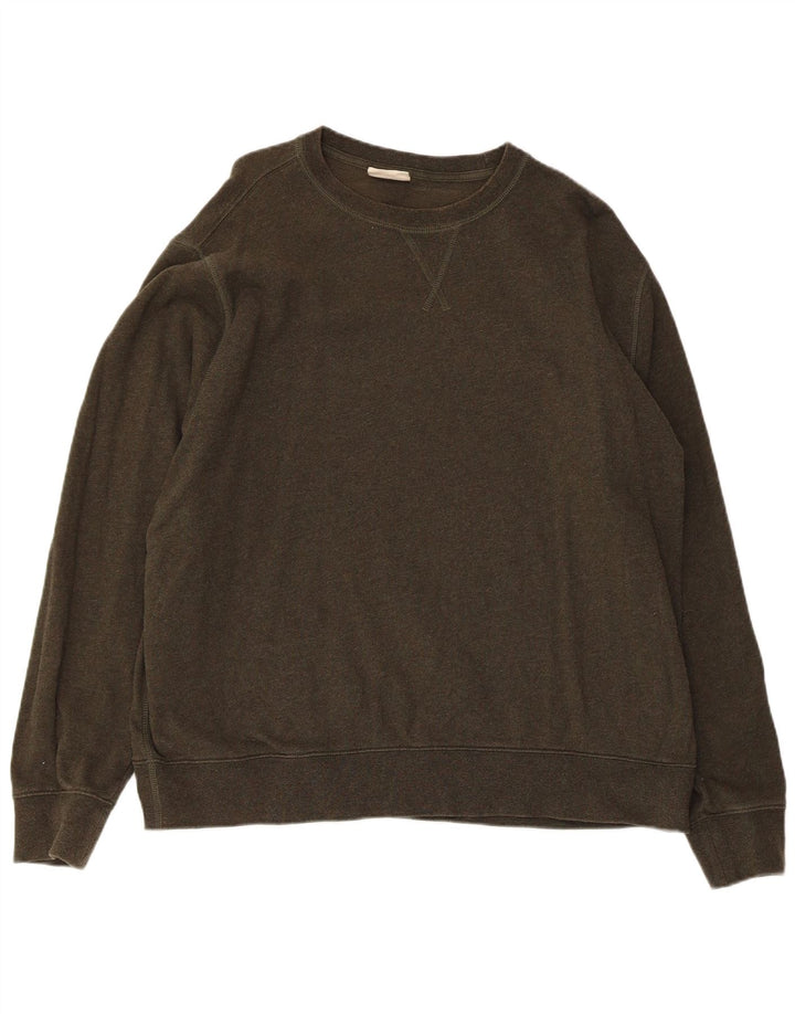 Marks & Spencer Womens Sweatshirt Jumper UK 20 2XL Khaki Cotton