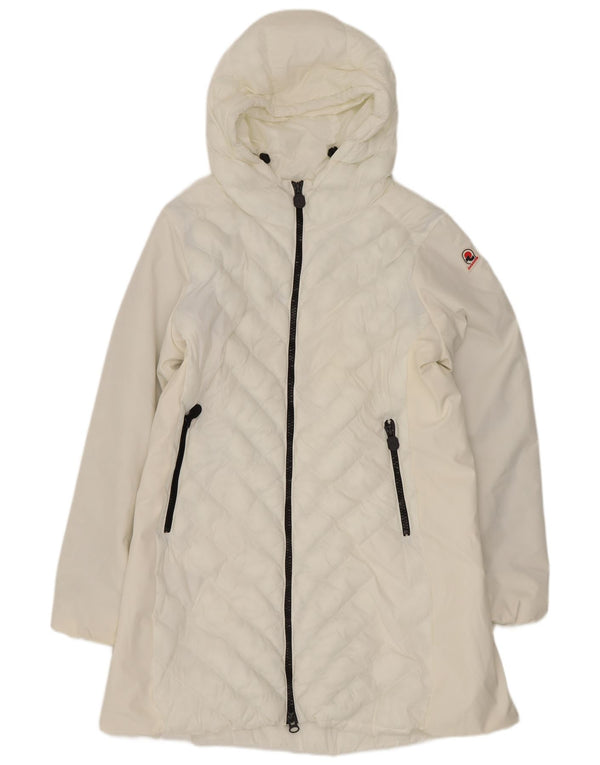 Invicta Womens Hooded Padded Coat UK 18 XL White Polyester