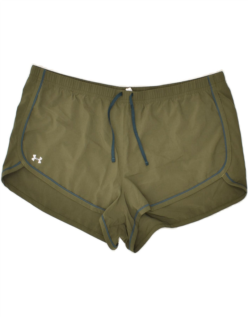 UNDER ARMOUR Mens Heat Gear Sport Shorts Large Green Polyester | Vintage Under Armour | Thrift | Second-Hand Under Armour | Used Clothing | Messina Hembry 