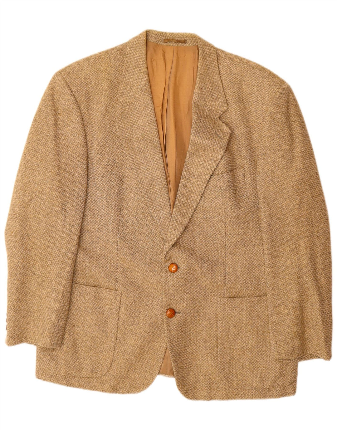 PLACE VENDOME Mens 2 Button Blazer Jacket UK 40 Large Beige Wool