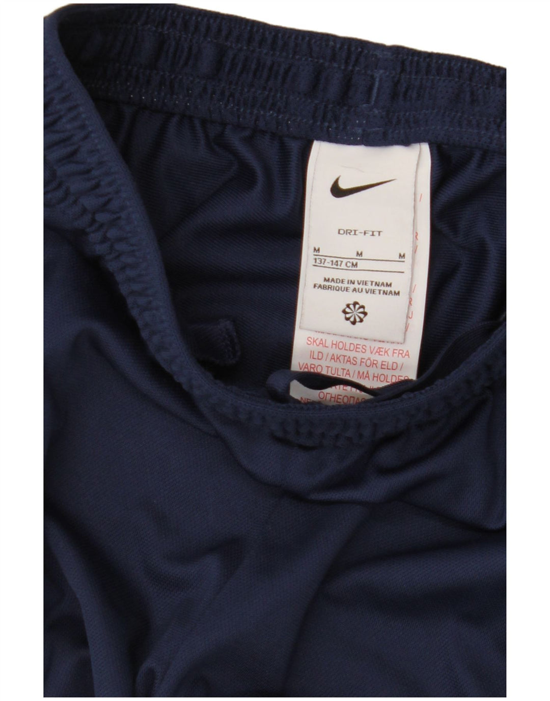 NIKE Boys Dri Fit Tracksuit Trousers 10-11 Years Medium Navy Blue