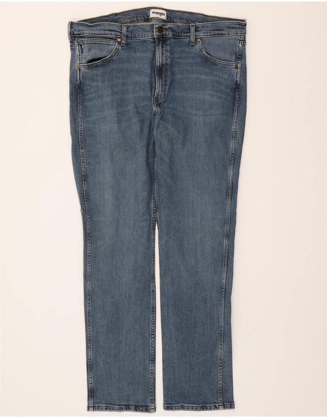 WRANGLER Mens Greensboro Straight Jeans W40 L34  Blue Cotton