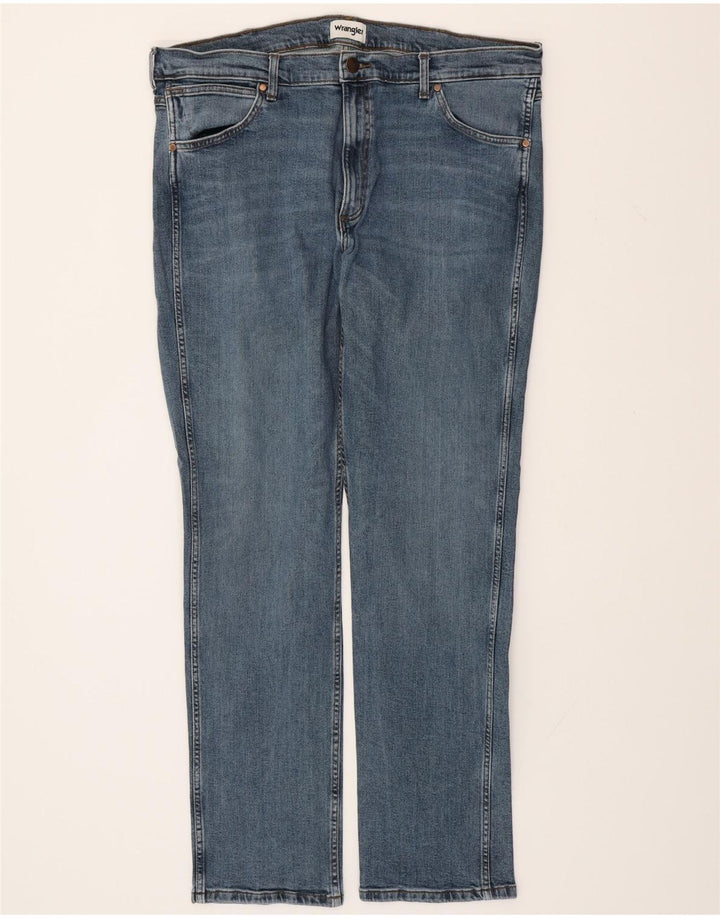 WRANGLER Mens Greensboro Straight Jeans W40 L34  Blue Cotton