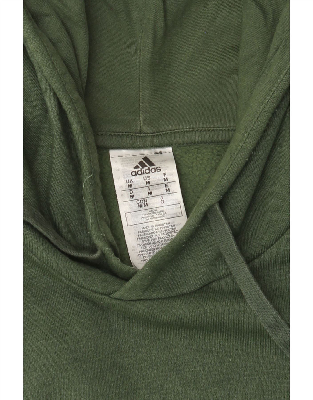 Adidas Mens Hoodie Jumper Medium Green Cotton