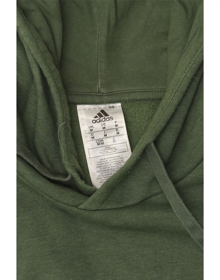 Adidas Mens Hoodie Jumper Medium Green Cotton