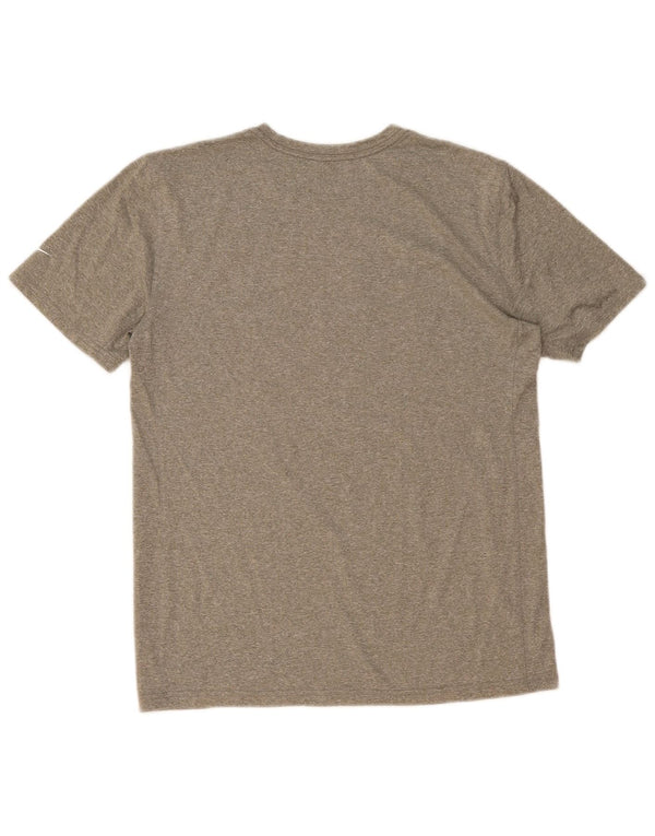 NIKE Mens Dri Fit Graphic T-Shirt Top Medium Green Flecked