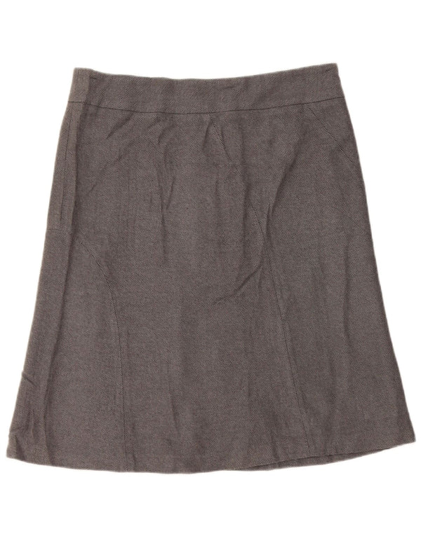 EDDIE BAUER Womens A-Line Skirt US 12 Large W32 Grey Acrylic