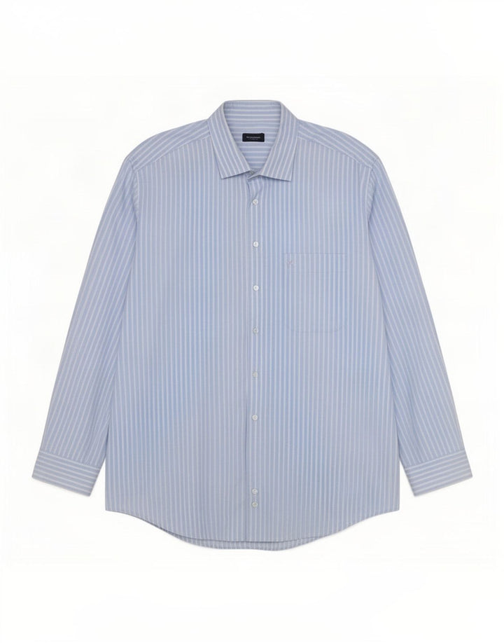 Burberry Mens Shirt 2XL Blue Pinstripe
