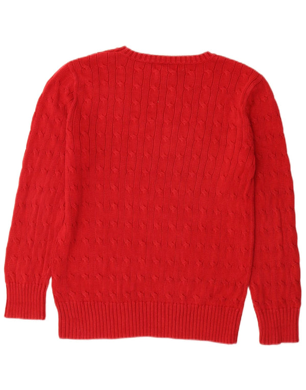 Polo Ralph Lauren Boys Boat Neck Jumper Sweater 14-15 Years Large Red