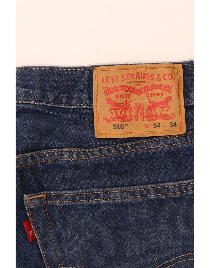 LEVI'S Mens 516 Straight Jeans W34 L34 Blue