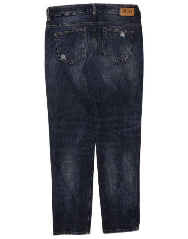Diesel Womens Distressed Low Waist Slim Jeans W28 L28 Navy Blue Cotton