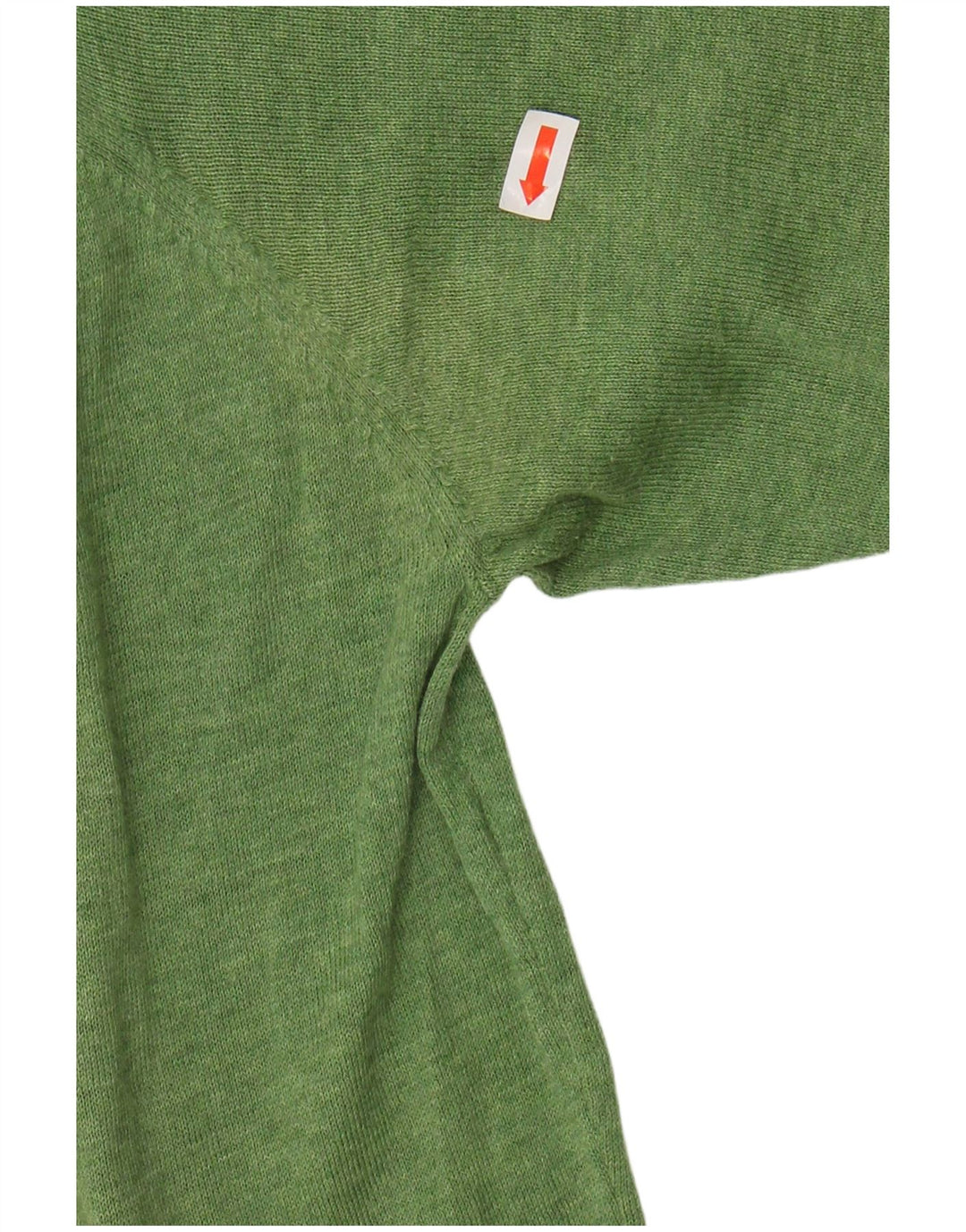 MASSIMO DUTTI Womens V-Neck Jumper Sweater UK 16 Large Green Cotton