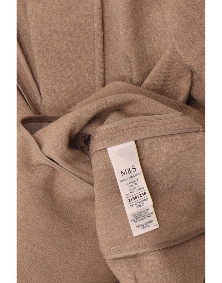 Marks & Spencer Womens Double Breasted Blazer Jacket UK 8 Small Beige