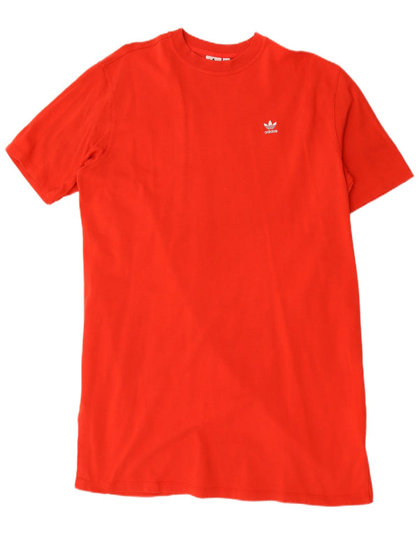 Adidas Womens Graphic Oversized T-Shirt Dress UK 20 2XL Red Cotton