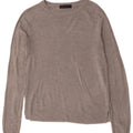 Marks & Spencer Womens Boat Neck Jumper Sweater UK 12 Medium Grey