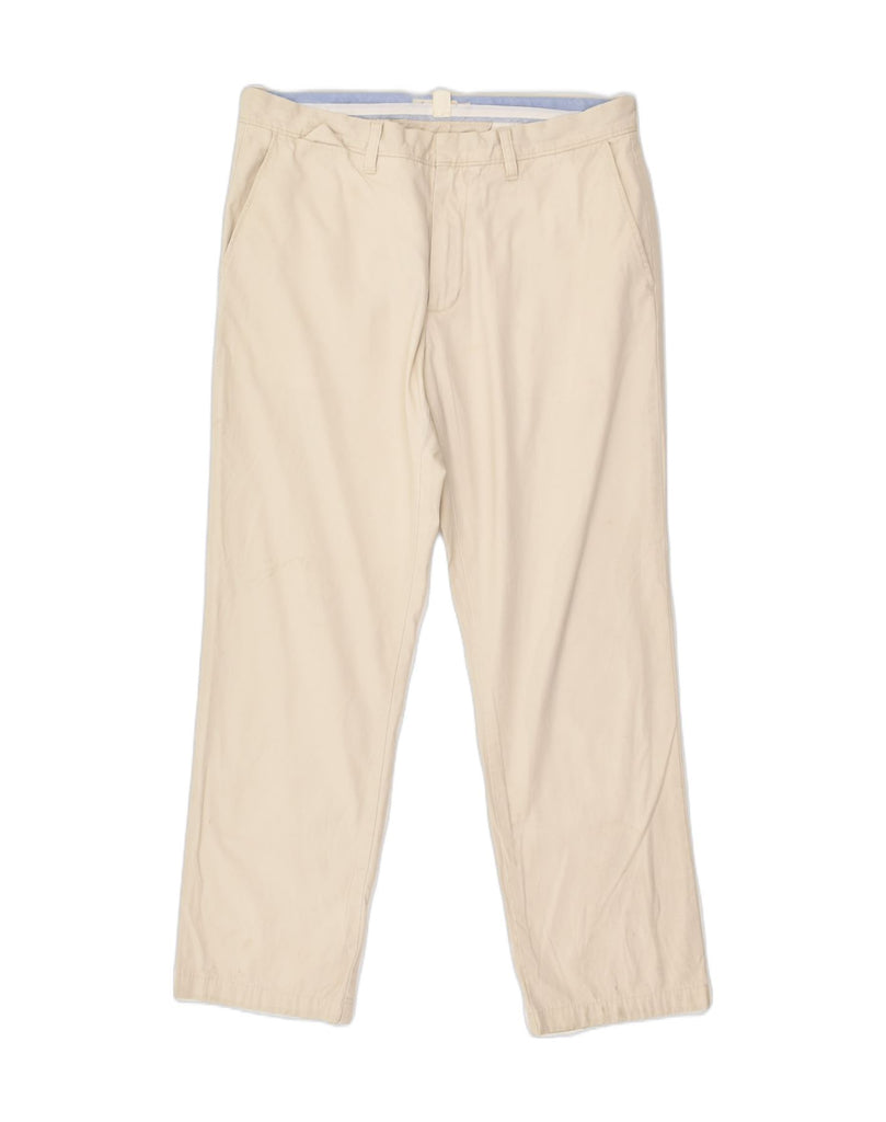 J. CREW Mens Straight Chino Trousers W33 L30  Beige Cotton | Vintage J. Crew | Thrift | Second-Hand J. Crew | Used Clothing | Messina Hembry 