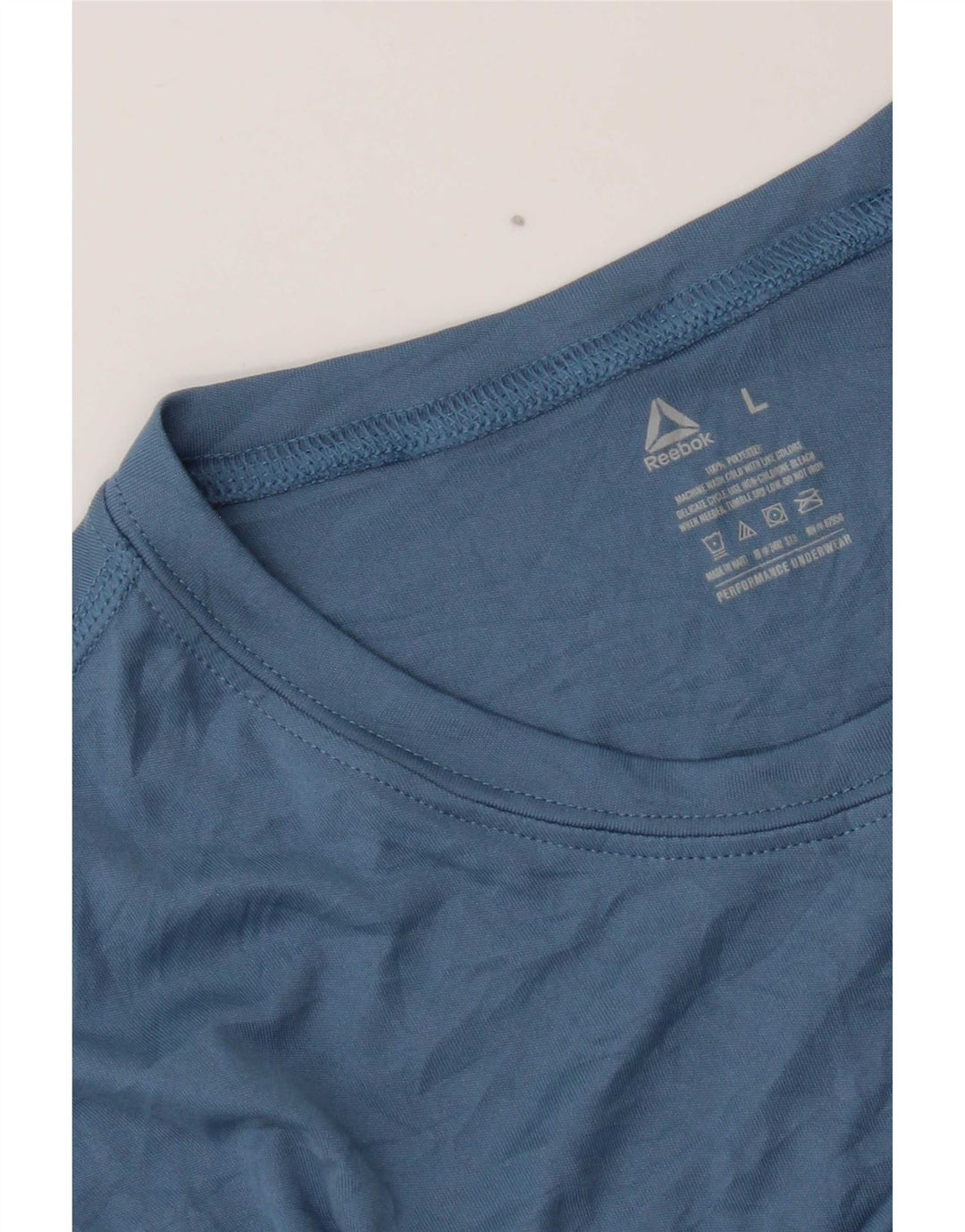 Reebok Mens T-Shirt Top Large Blue Polyester