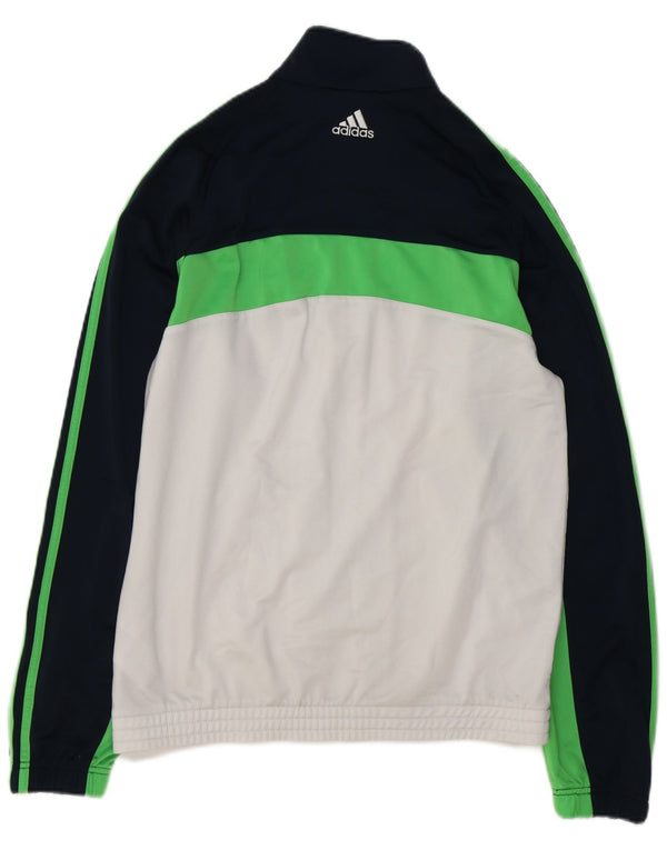 ADIDAS Mens Tracksuit Top Jacket UK 40/42 Medium White Colourblock