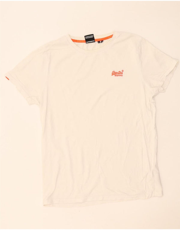 Superdry Mens T-Shirt Top XL White Cotton