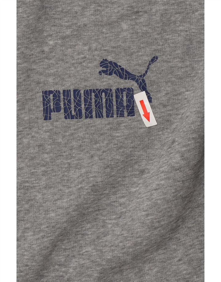 Puma Mens Tracksuit Top Jacket XL Grey Flecked Cotton