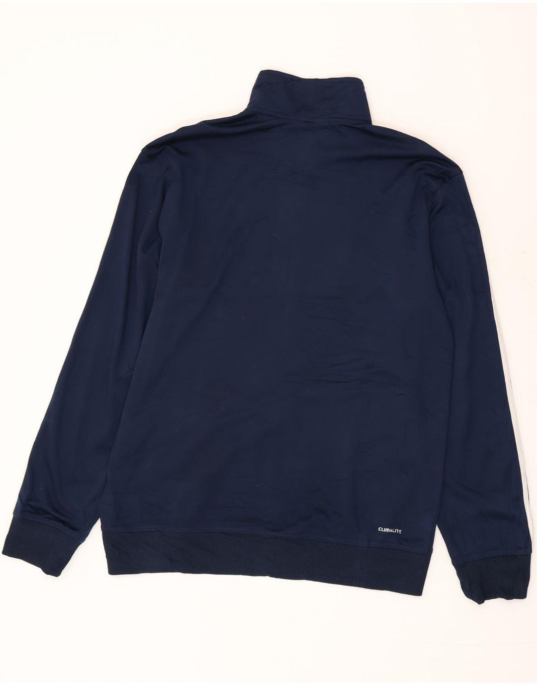 Adidas Mens Climalite Tracksuit Top Jacket Medium Navy Blue Polyester