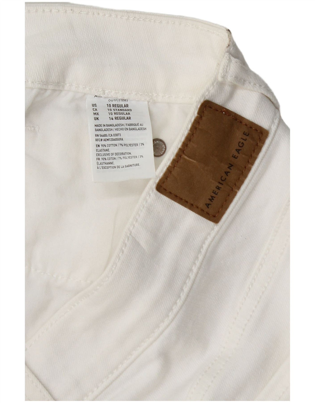 AMERICAN EAGLE Womens Mini Denim Skirt UK 14 Medium W30  White Cotton