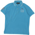Murphy & Nye Mens Graphic Polo Shirt Large Blue Cotton