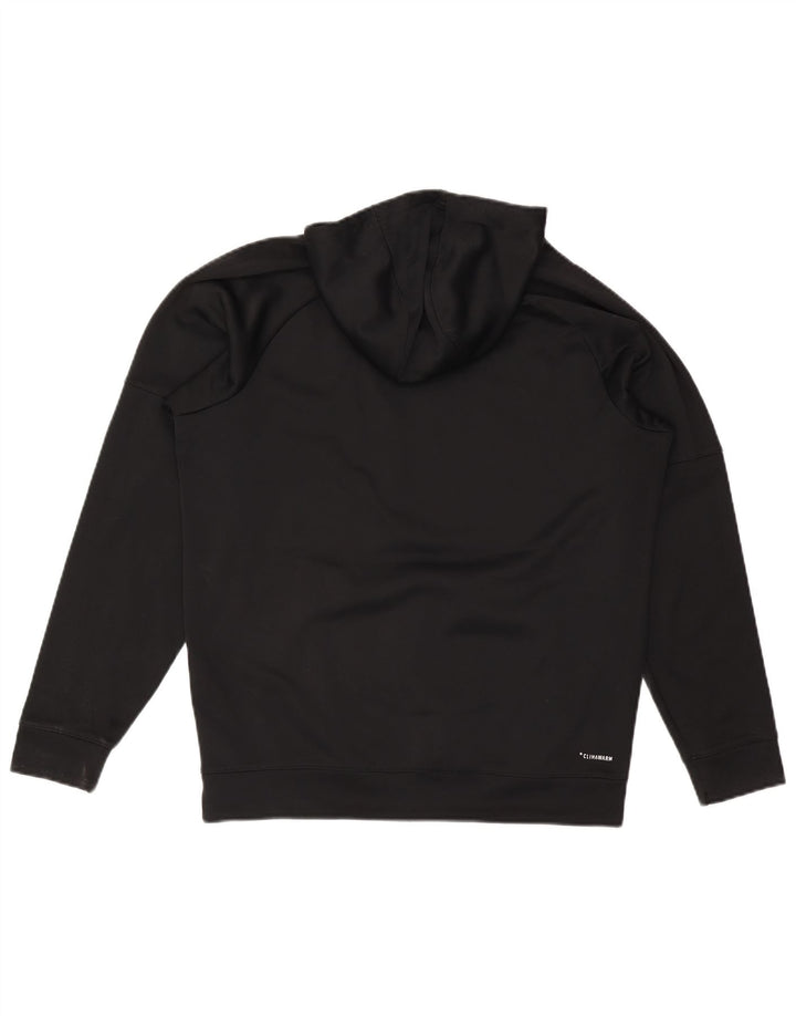 Adidas Mens Climawarm Graphic Hoodie Jumper Large Black Polyester