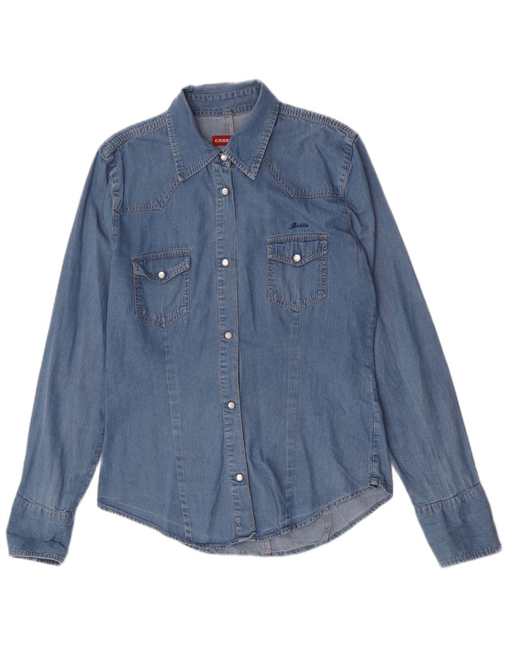 Carrera Womens Denim Shirt UK 18 XL Blue Cotton
