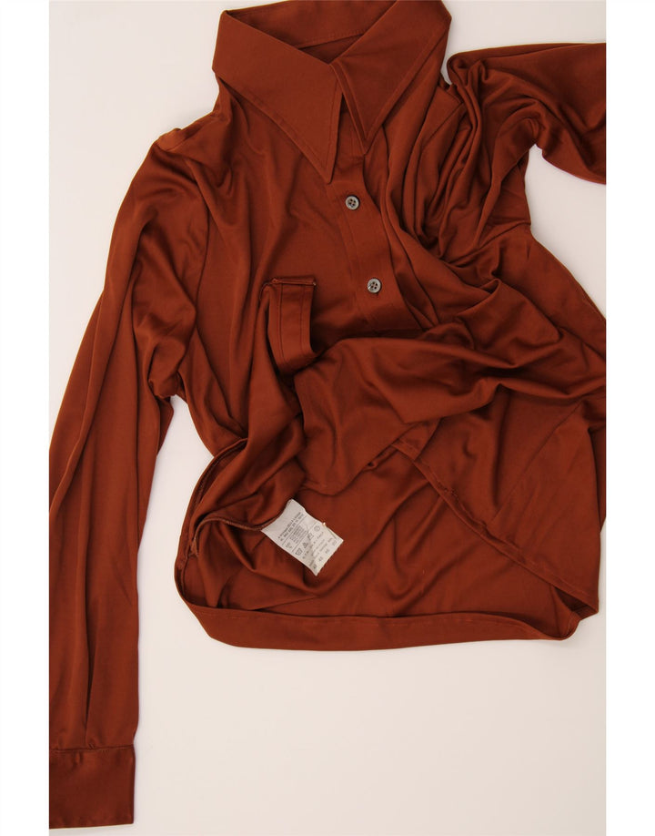 VINTAGE Womens Shirt Blouse IT 48 XL Brown Polyester Vintage Vintage and Second-Hand Vintage from Messina Hembry 