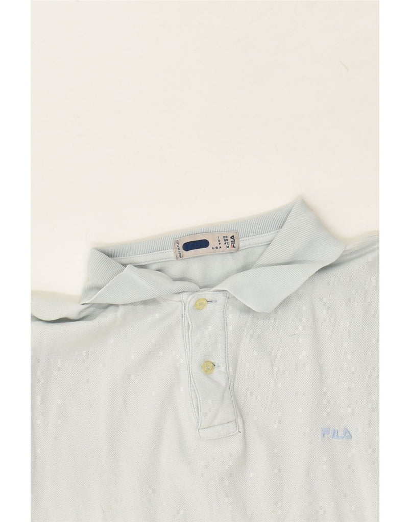 FILA Mens Polo Shirt IT 50 Medium Blue | Vintage Fila | Thrift | Second-Hand Fila | Used Clothing | Messina Hembry 