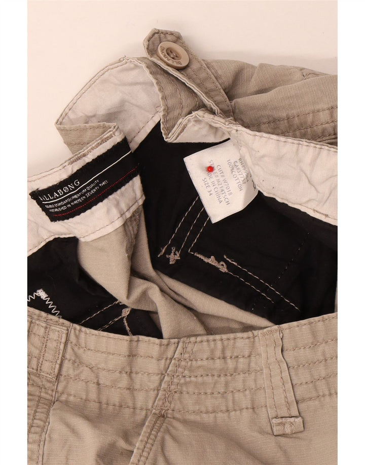 Billabong Mens Cargo Shorts W34 Large Beige Cotton