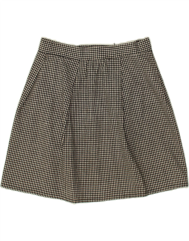 VINTAGE Womens A-Line Skirt W26 Small  Grey Houndstooth | Vintage Vintage | Thrift | Second-Hand Vintage | Used Clothing | Messina Hembry 