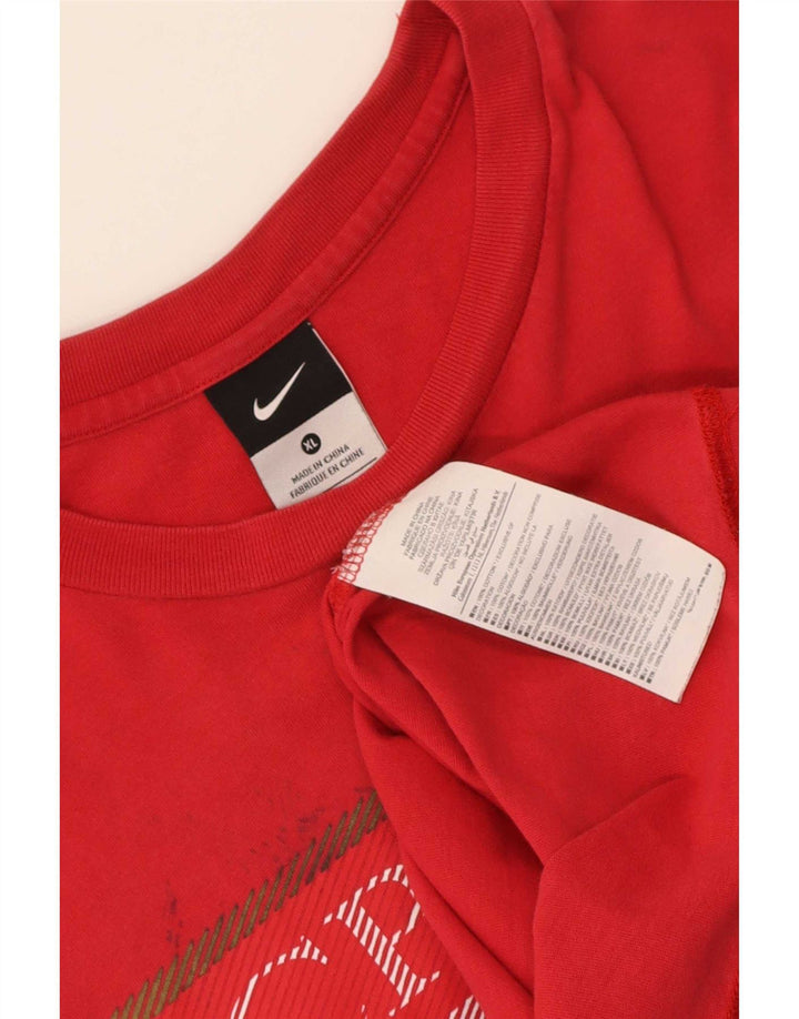 Nike Mens Graphic T-Shirt Top XL Red Cotton