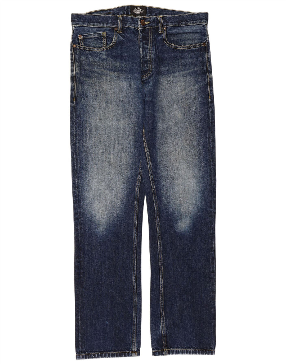 Dickies Mens Straight Jeans W33 L34 Blue Cotton