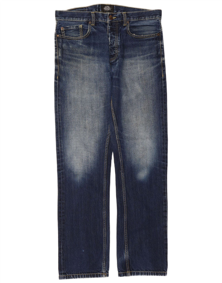 Dickies Mens Straight Jeans W33 L34 Blue Cotton