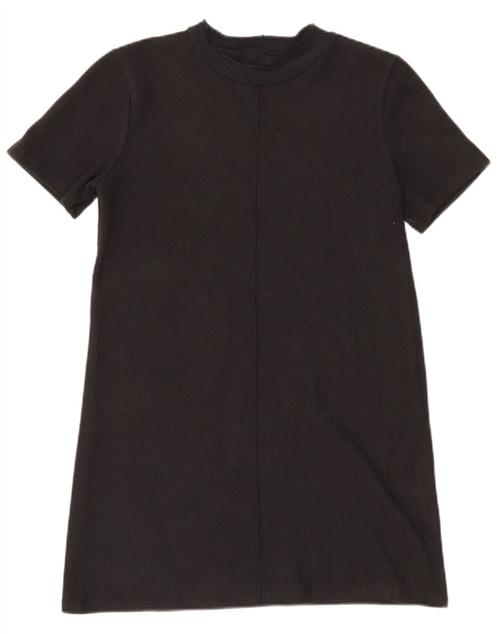 Zara Womens Jumper Dress UK 14 Medium Black Polyester