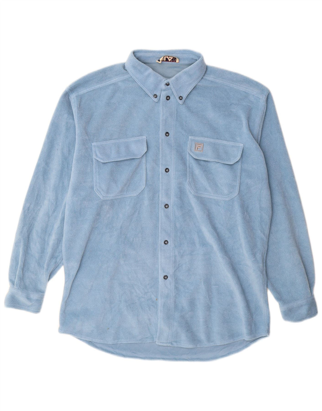 FILA Mens Fleece Shirt IT 52/54 Large Blue Polyester
