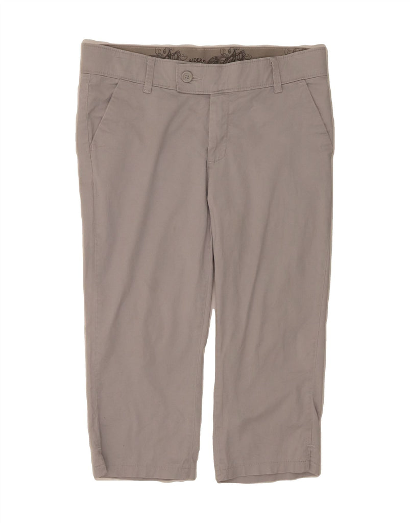 LEE Womens Riders Straight Capri Trousers US 10 Large W34 L19 Grey Cotton Vintage Lee and Second-Hand Lee from Messina Hembry 