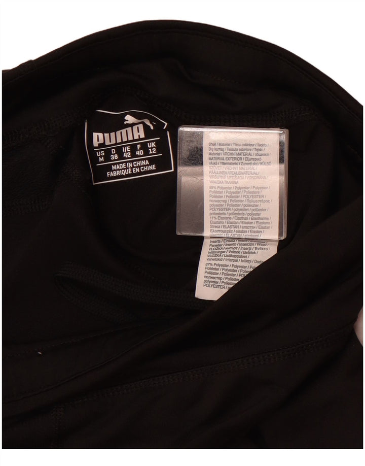 Puma Womens Capri Leggings UK 12 Medium  Black Colourblock Polyester