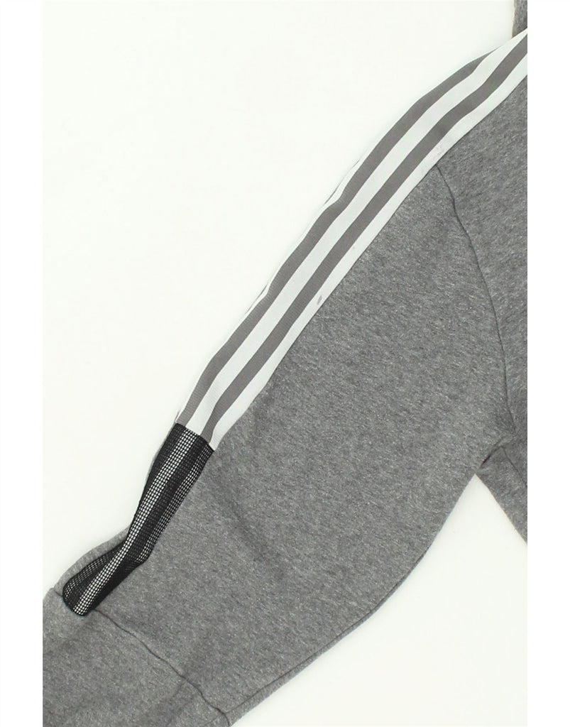 ADIDAS Mens Hoodie Jumper Medium Grey Cotton | Vintage Adidas | Thrift | Second-Hand Adidas | Used Clothing | Messina Hembry 