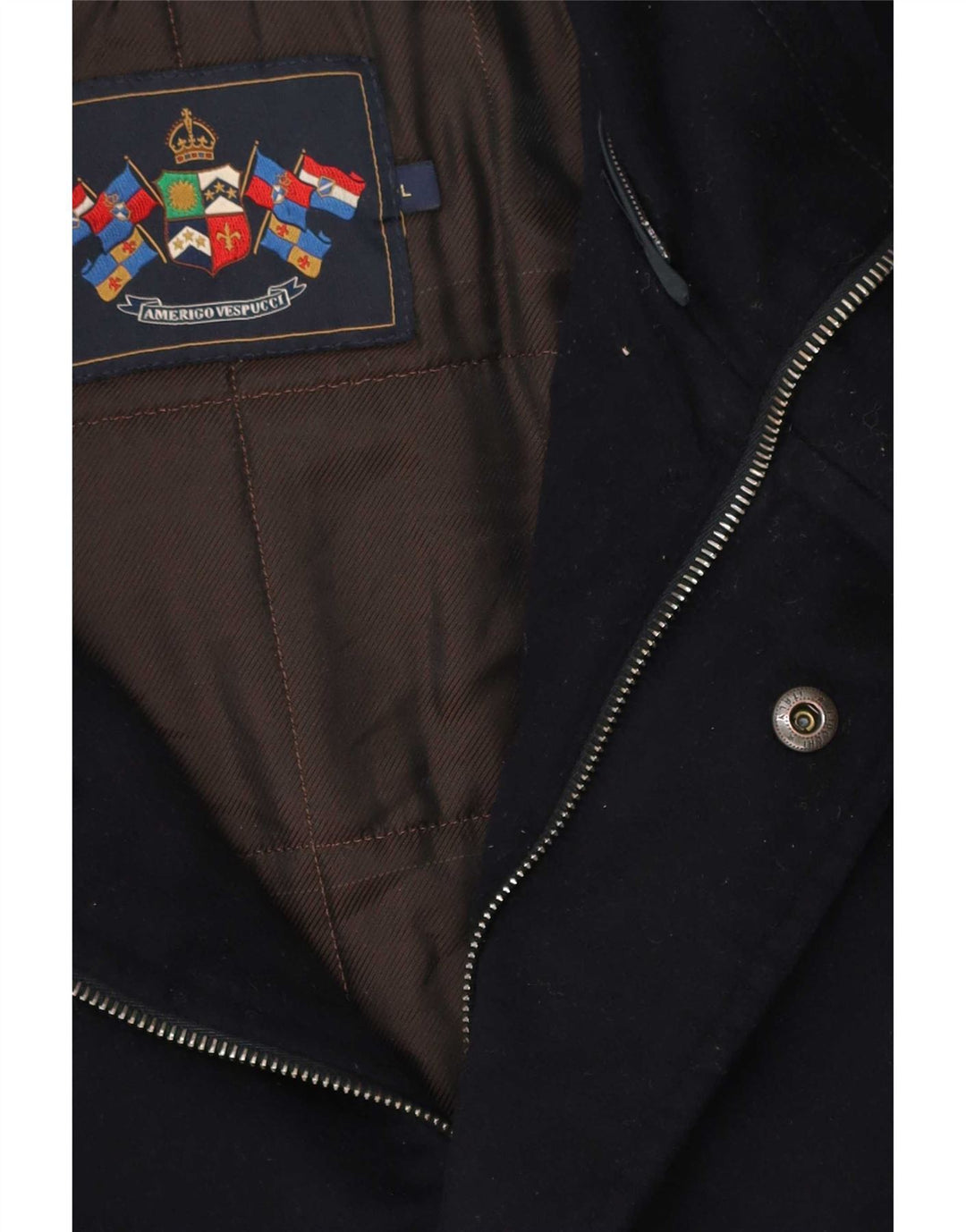 Amerigo Vespucci Mens Windbreaker Coat UK 40 Large Navy Blue