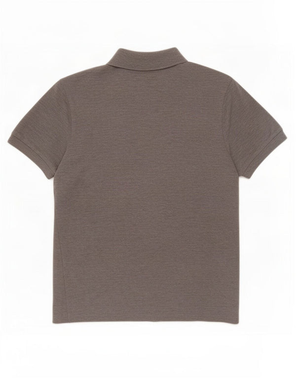 Lacoste Mens Polo Shirt Size 3 Medium Grey Cotton