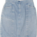 VINTAGE Womens Denim Skirt W28 Medium Blue Cotton Vintage Vintage and Second-Hand Vintage from Messina Hembry 